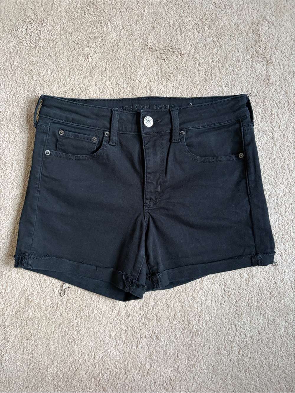 American Eagle Black Denim Shorts